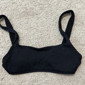 ribbed black bikini top